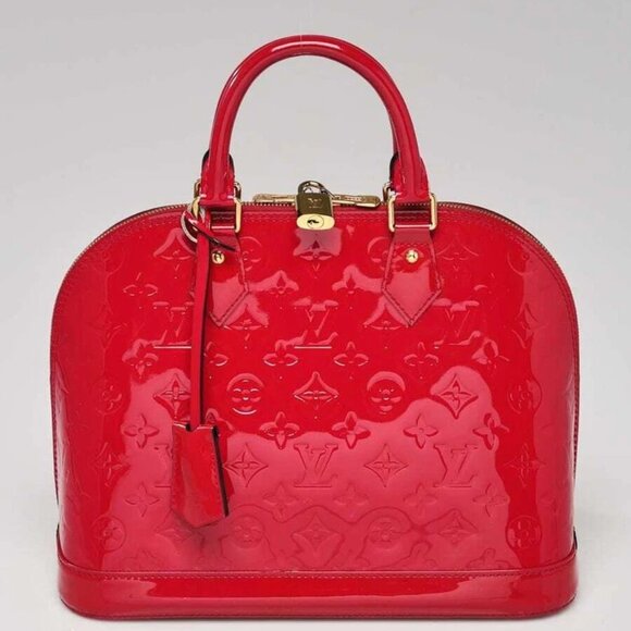 Louis Vuitton Rose Indian Monogram Vernis Alma PM Bag - Picture 1 of 12